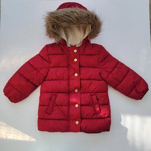 Old Navy red parka size 3T puffy jacket, great condition